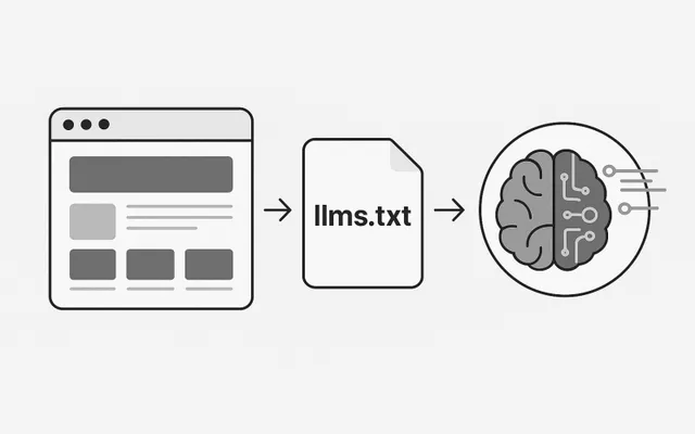 Illustration accompanying the llms.txt article