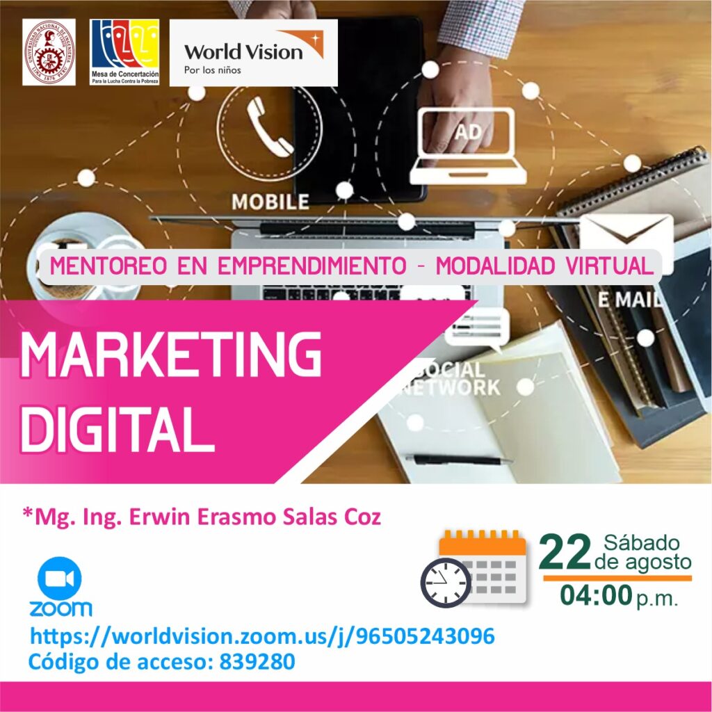 Mentoreo Virtual de Marketing Digital para World Vision Peru